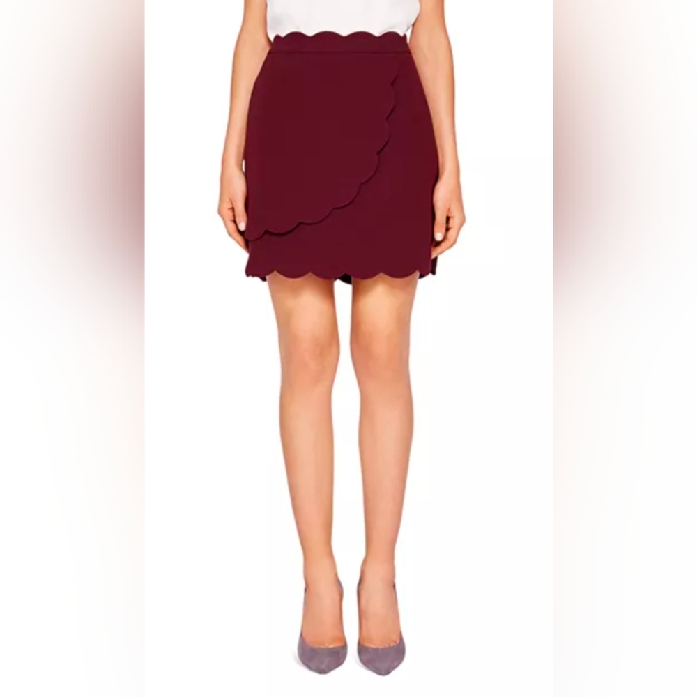 TED BAKER Nelliye Scalloped Mini Skirt